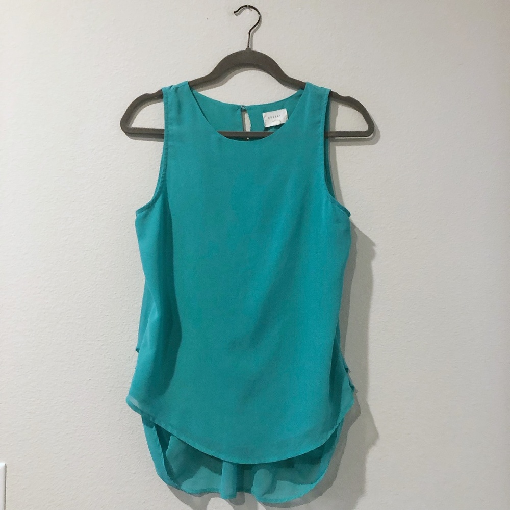 Everly Teal Flowy Tank